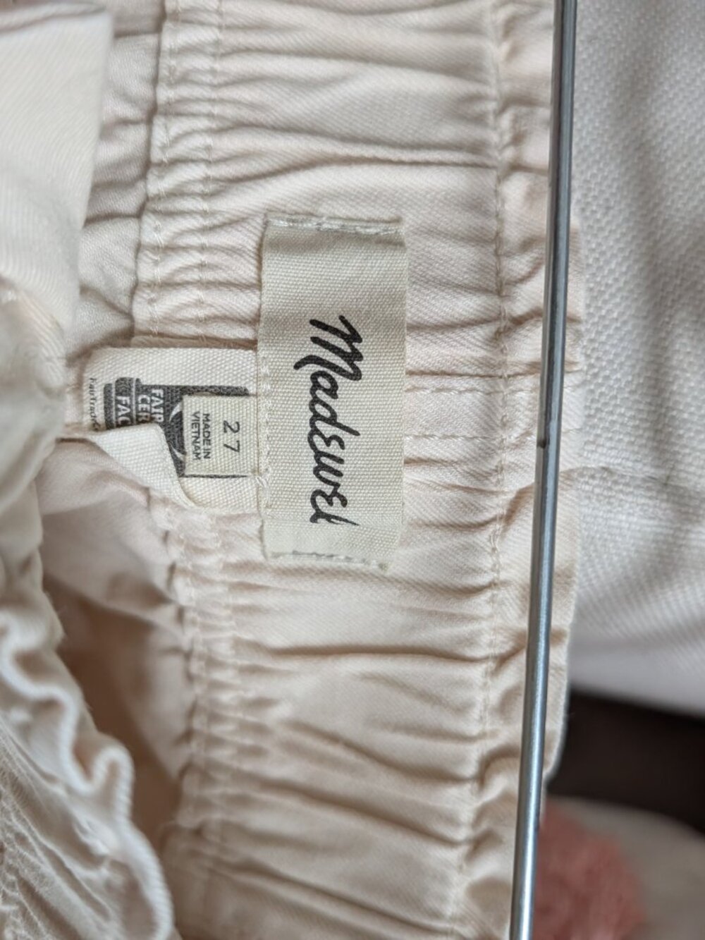 Madewell Denim Pull-On Paperbag Utility Shorts: Garment-Dyed Edition Sz 27 - Picture 4 of 4